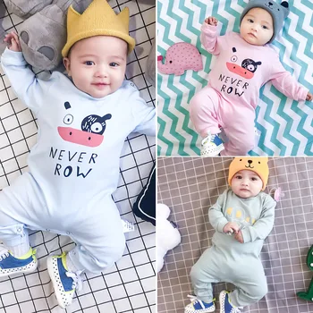 

New Born Baby Costume Fashion Rompers Autumn Boy Cotton Newborn Toddler Girl Clothes Infant One Piece Jumpsuits