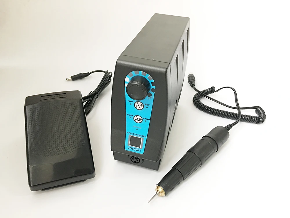 Máquina de Trituração Jsda Elétrica Unha Broca Pedicure Manicure Micro Moedor Elétrico Dentadura Polimento Brocas 35000 Rpm 120 w 20 Brocas elétricas p manicure e acessórios