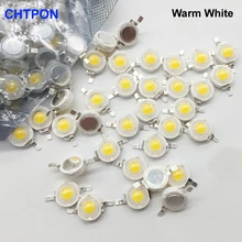 Lâmpada led de alta potência, 10 peças, w cree 1w 3w, lâmpada diodo emissor de luz smd 110-120lm leds chip luz para baixo 3w-18w