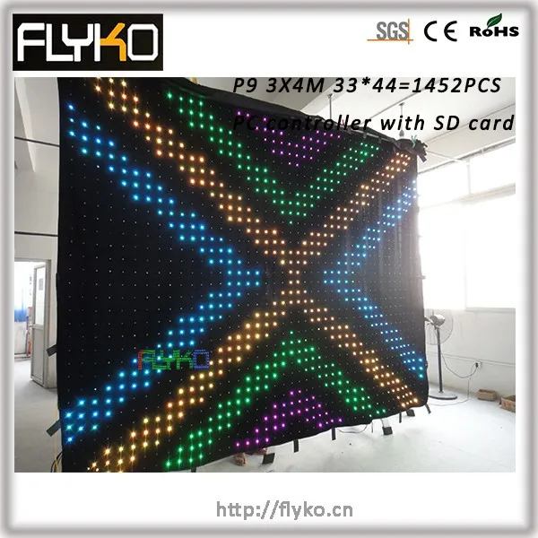 3x4m p9 led video curtain 4
