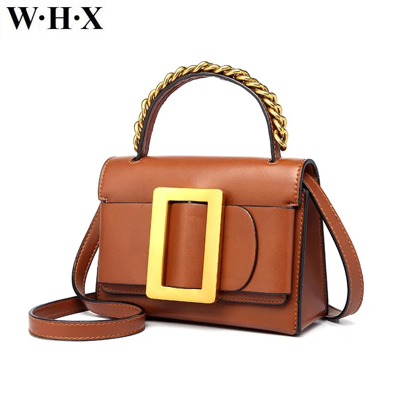 WHX Women Handbag Brown Chain Tote Bags CrossBody Bag Latest Design Fashion Casual Female