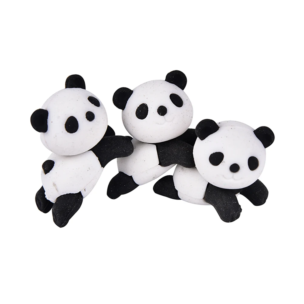 

1pc New Style Cute Kawaii Cartoon Animal panda Rubber Eraser Lovely For kids Students Creative item Gift school supplies