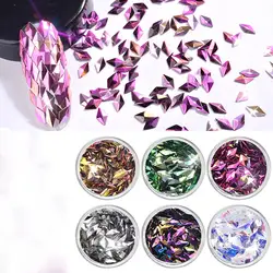 Misscheering дизайн ногтей Стразы и украшения женские Профессиональный алмаз в форме 6 красочные 6 коробка Блеск Стикеры 19L0506