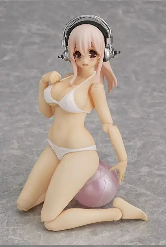Супер Sonico Figma EX 051 фигурку Аниме #051 Красота модель куклы сексуальные
