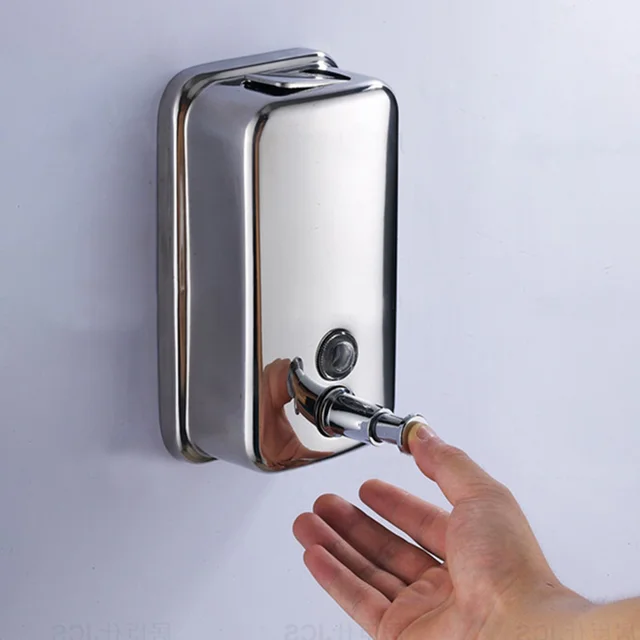 500ml 800ml 1000ml Stainless Steel Hand Soap Dispenser Wall Mounted 500ml 800ml 1000ml Stainless Steel Hand Soap Dispenser Wall Mounted Liquid Shampoo Container Box Shower Bathroom