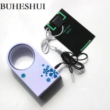 BUHESHUI New Solar Fan 2W 5V Solar Panel Green Power Vaneless Fan Air Cooling Mini USB Handheld Portable Solar Fan Free Shipping