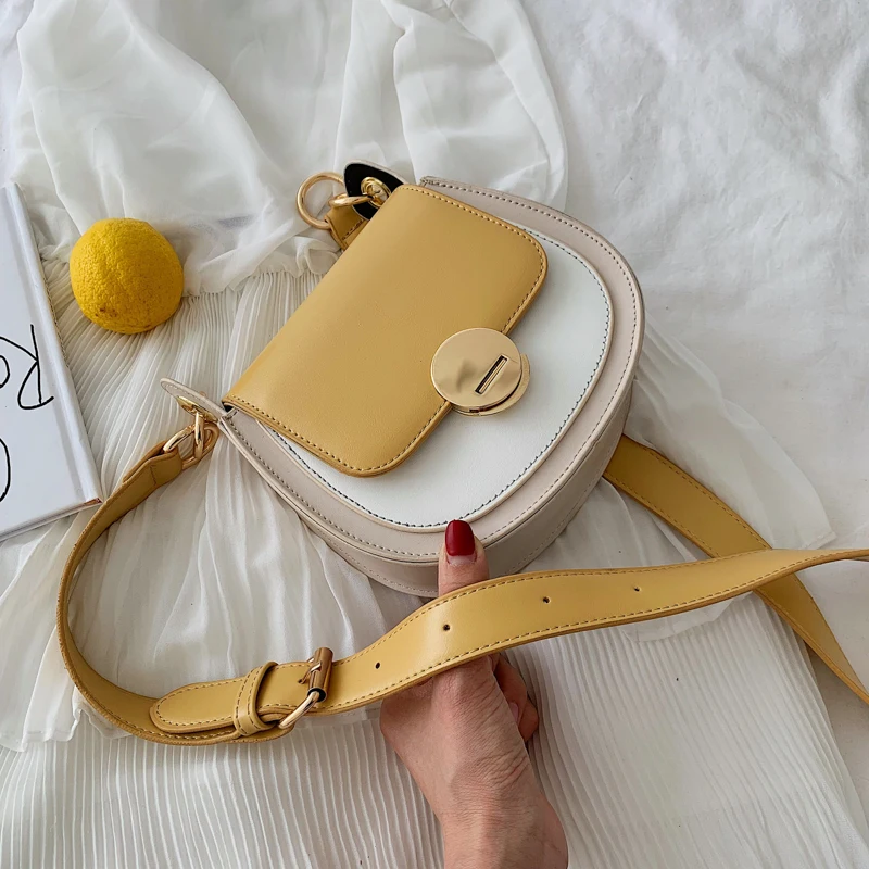 2019 PU leather Contrast color Leather Crossbody Bag For Women Travel Handbag Fashion Simple Shoulder Messenger Bag Ladies 2019 PU leather Contrast color Leather Crossbody Bag For Women Travel Handbag Fashion Simple Shoulder Messenger Bag Ladies