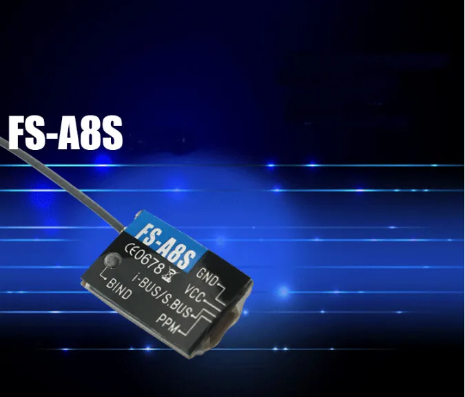 

Original Flysky FS-A8S 2.4G 8CH Mini Receiver with PPM i-BUS SBUS Output For Rc Airplane Compatible with FS-i4 FS-i6 FS-i6S