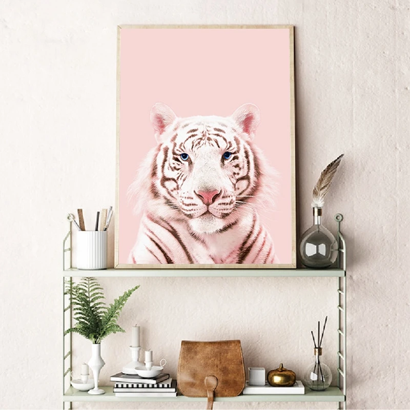 Nursery Tiger Wild Animals Poster Wall Decor