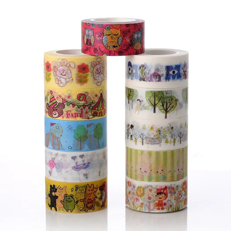 Japanese Adhesive Washi Tape Washitape Fruit Cute Bird Anime Kawai Wash Papeleria School