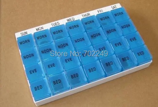 

First aid Weekly Medicine Organizer Container, Plastic pill box,