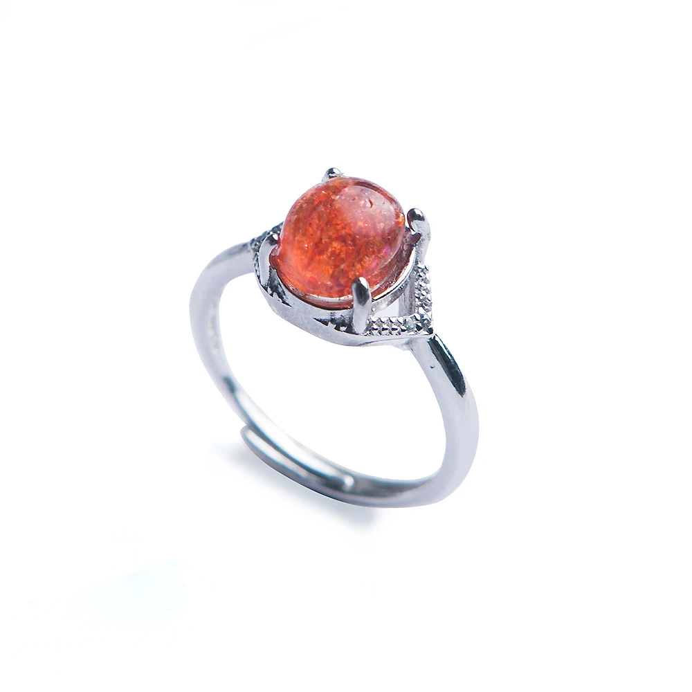 

Natural Red Super Seven Lepidocrocite Quartz Beads Adjustable Best Gift Ring Woman Drop Shipping 10x8mm AAAAA