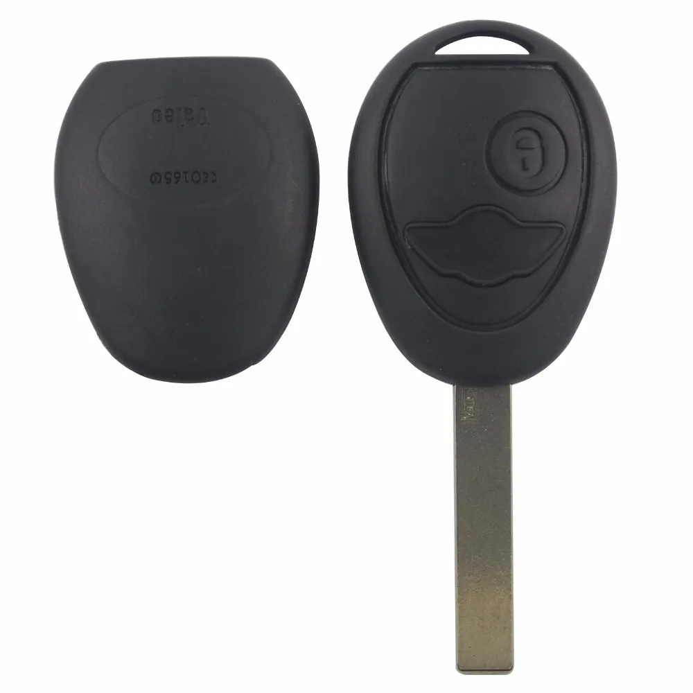 

jingyuqin 10pcs 2 Buttons Uncut Blade Remote Car Key Case Shell Fob Key Cover for BMW Mini Cooper R50 R53 Alarm Systems Security