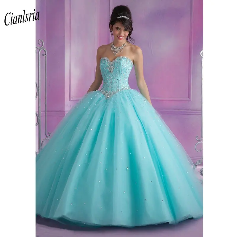 

2019 Beading Crystal Ball Gown Quinceanera Dresses With Jacket Sweetheart Sleeveless Sweet 16 Dress vestidos de 15