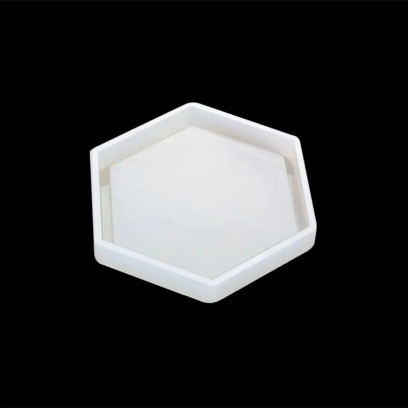 Силиконовые формы DIY чашки Коврик Ручной пресс нефти эпоксидная смола геометрический Форма шестиугольная круглой формы