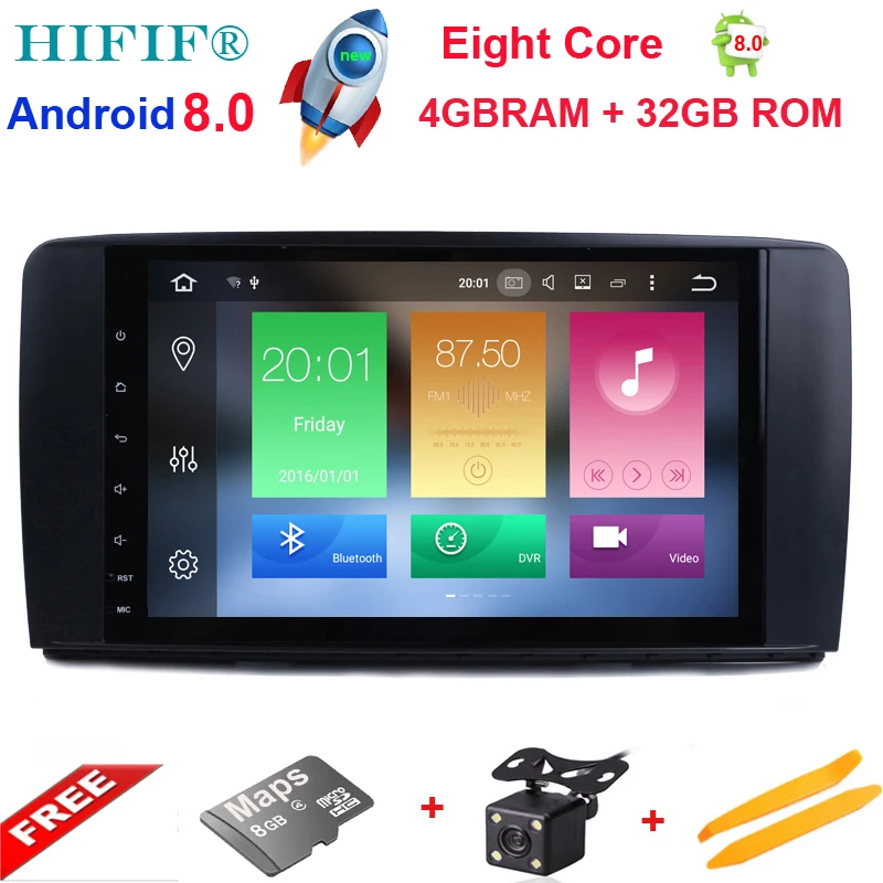 Perfect IPS 9 inch 8 CORE Android 8.0 4G Ram 32G Rom CarRadio GPS Navigation For Mercedes Benz R Class W251 R300 R350 R63 3G/4G/CanBus 0