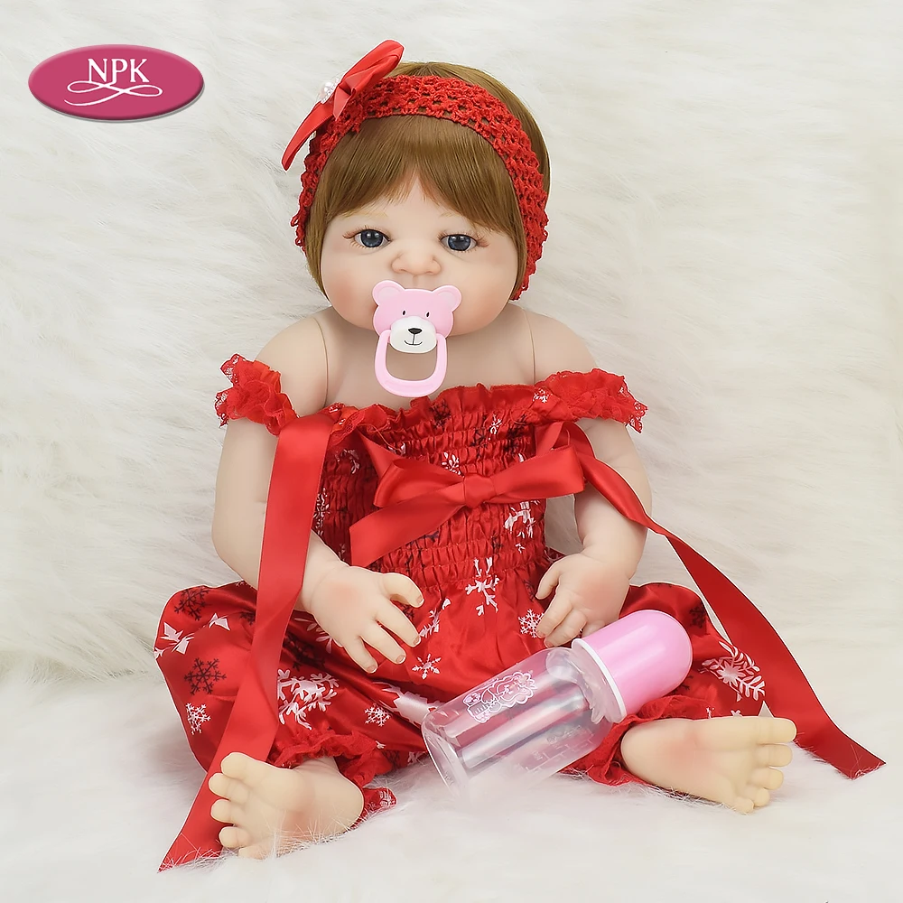 

NPK Real Reborn Doll 57CM Full Body SIlicone Realista Babies Newborn Princess Girls Lifelike Baby Dolls Bathe Toys Bebe Reborn