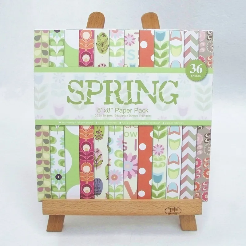 

new 8'' spring symmetrical theme Gift Wrapping Book kit 40sheets/set,DIY Scrapbooking Paper pack Set,origami,paper craft