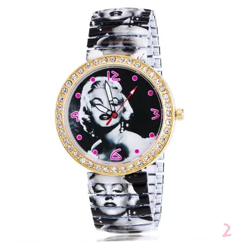 

2020 New Fashion monroe Design Beautiful Lady Elastic Dress Watches Women Casual Quartz Wristwatches Gift for girl reloj mujer