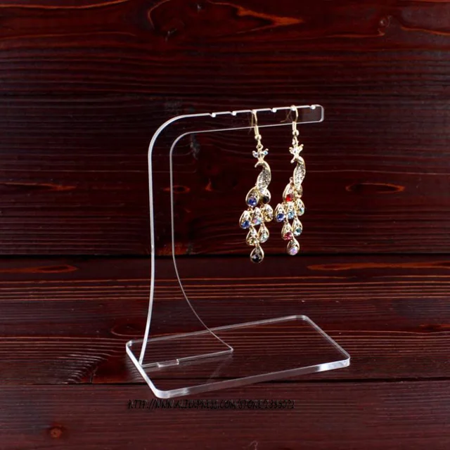 Whole 10pcs Clear Acrylic Earring Display Hanger Holder Whole 10pcs Clear Acrylic Earring Display Hanger Holder Bracelet Hanging Rack Bangle Stand Necklace