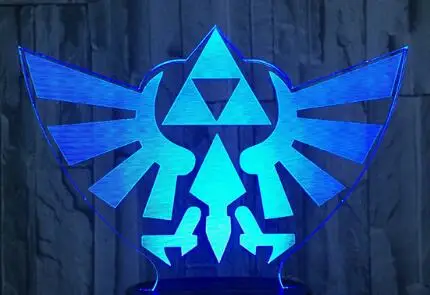 Легенда о Zeldas 3D настольная лампа ссылка Дыхание Дикого канала Ночной светильник 7 цветов Изменение визуальной иллюзии светильник Прямая поставка - Испускаемый цвет: Zelda 1