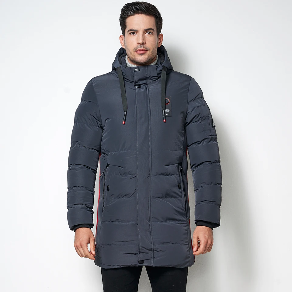 Buy 2018 Men New Winter Long Hooded Coat