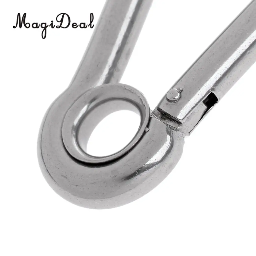 Durable Stainless Steel Climbing Spring Carabiner Clip Hook with Eye for Climbing/ Hiking/ Camping/ Outdoor