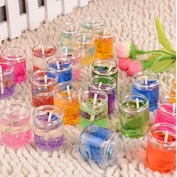 

Colorful box jelly candle candle romantic confession candlelight dinner 24 boxed advertisement candle lovers