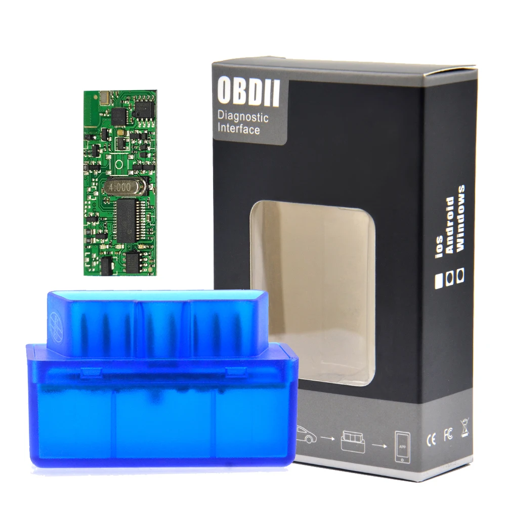 25K80 Мини elm327 Bluetooth OBD2 V1.5 Elm 327 V 1,5 OBD 2 Автомобильный диагностический инструмент сканер Elm-327 OBDII адаптер автоматический диагностический инструмент