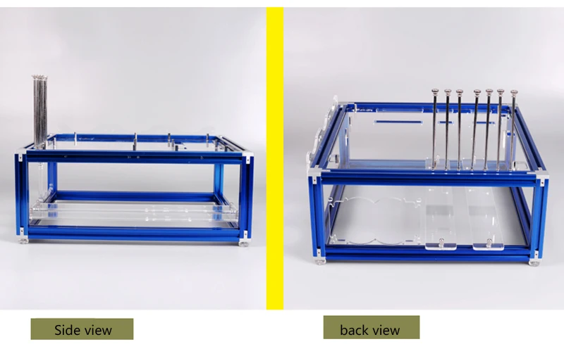 QDIY PC-JMK DIY алюминиевый сплав ATX материнская плата ПК Шасси в корпусе открытая голая рамка горизонтальная водяная охлаждающая платформа компьютерный чехол