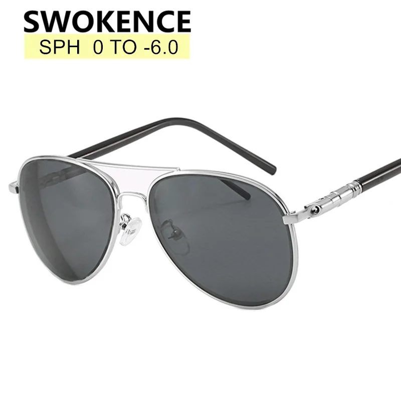

SWOKENCE Prescription SungLasses For Nearsighted Diopter 0 to -6.0 Women Men UV400 Myopia Glasses Spectacles With Diopter F158