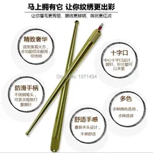 Лидер продаж 10 шт. нержавеющая сталь 3 вида цветов татуировки eyebrown/губ/глаз Линии руководство ручка 3 использует полупостоянных все-круглый рабочий инструмент