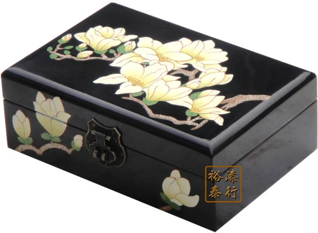 Retro Clic Wooden Chinese Specialty Pingyao Push Light Lacquer Retro Clic Wooden Chinese Specialty Pingyao Push Light Lacquer Jewelry Box Storage Wedding Gift