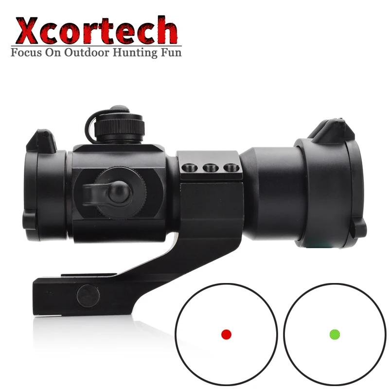 Tactical M3 Red Dot Hunting Optical Sight Scope 1x Collimator Sight Rifle Reflex Red Dot Shooting L Shaped Mount For Air Gun - Цвет: Черный