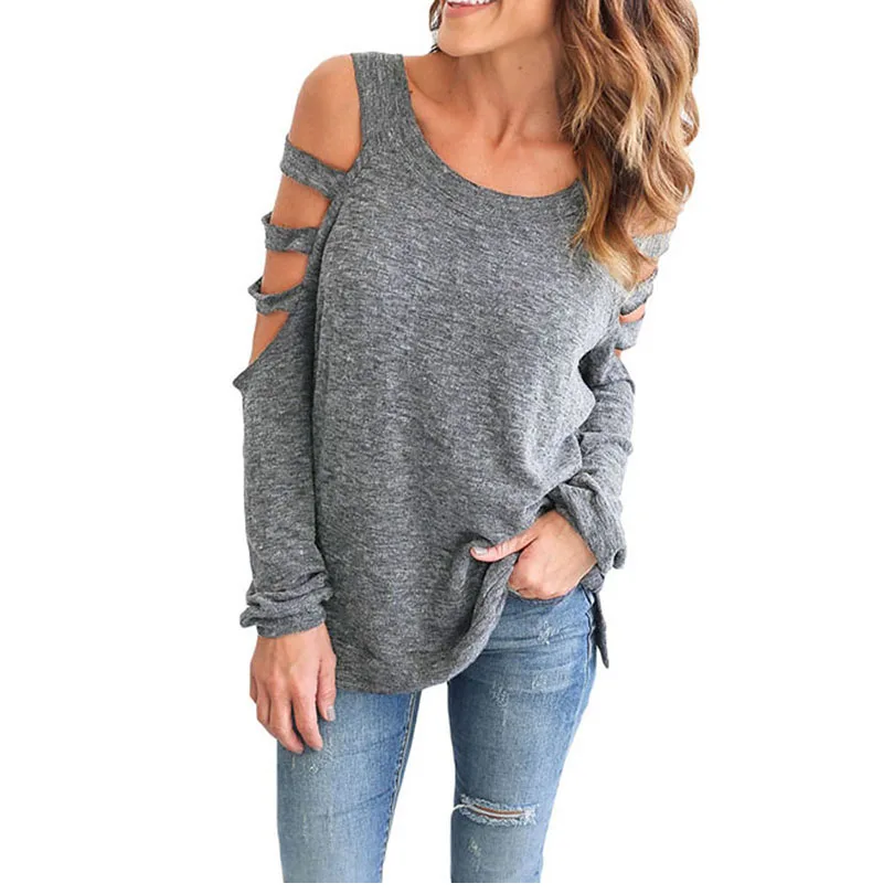 Grey-Cold-Shoulder-Hollow-Out-Long-Sleeve-Top-LC25991-11-2