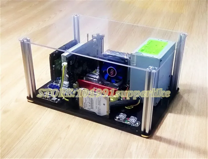 Бесплатная доставка DHL EMS 1 шт. DIY прозрачный акриловый персональный компьютер