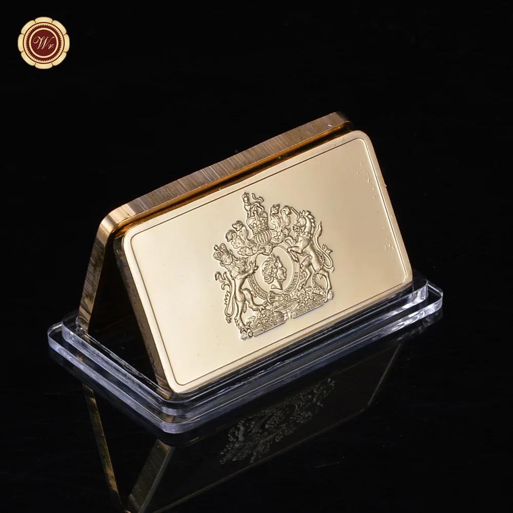 Сувенирная Монета соединенное Королевство Королева Елизавета II 1 Тройскую Унцию 999/1000 Золотых Слитков Монеты Коллекционирования(China)