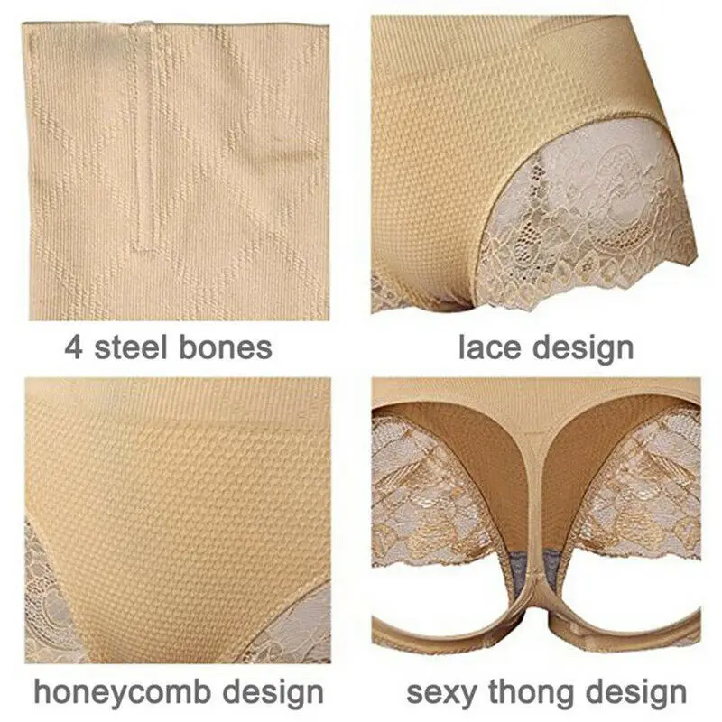 Women's High-Waist Briefs Underwear Shapewear Panty Control Slim Tummy Shaper Boyshort