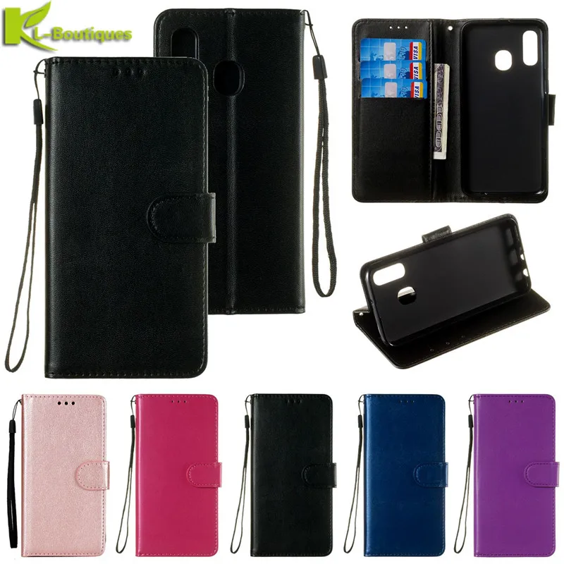 

sFor Samsung Galaxy A70 Case on for Samsung A10 A20 A30 A40 A70 M10 M20 M30 Cover Solid Color Wallet Flip Leather Phone Cases