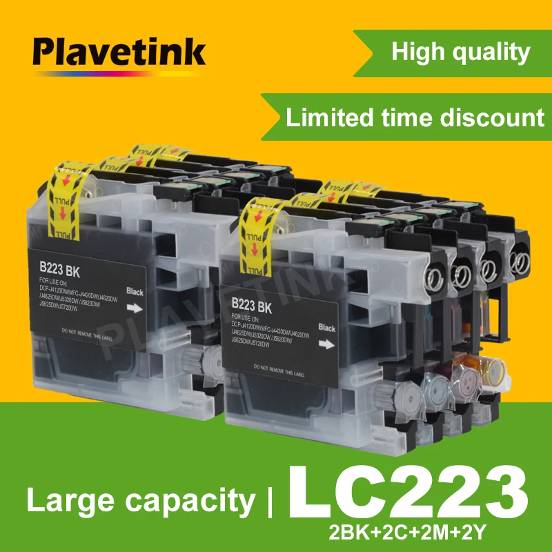 Plavetink LC223 полноразмерные картриджи LC 223 LC223XL для принтера Brother картридж J5320DW J5620DW