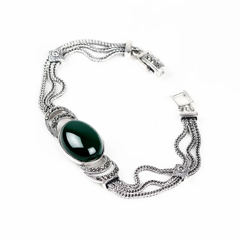 

Bracelets & Bangles Bracelets & Bangles Love Bracelet Jiashun Taiyin Retro Chalcedony 925 Diy Inlaid For Girlfriend Jewelry