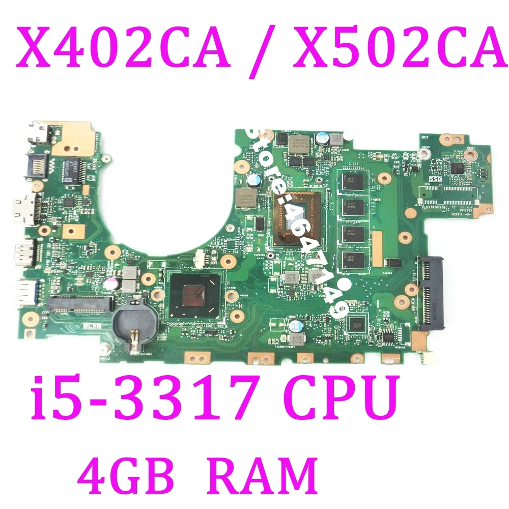 X502CA I5-3317U 4 Гб ОЗУ материнская плата для ASUS X402CA F502C F402CA материнская плата для ноутбука X502CA материнская плата X502CA тест материнской платы ОК