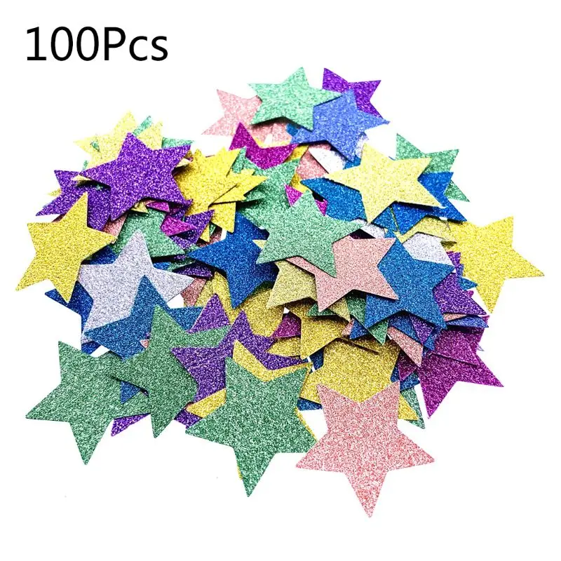 

100Pcs/Bag Glitter Five Stars Paper Table Throwing Confetti Wedding Party Decoration Gift Box Decoration Filler