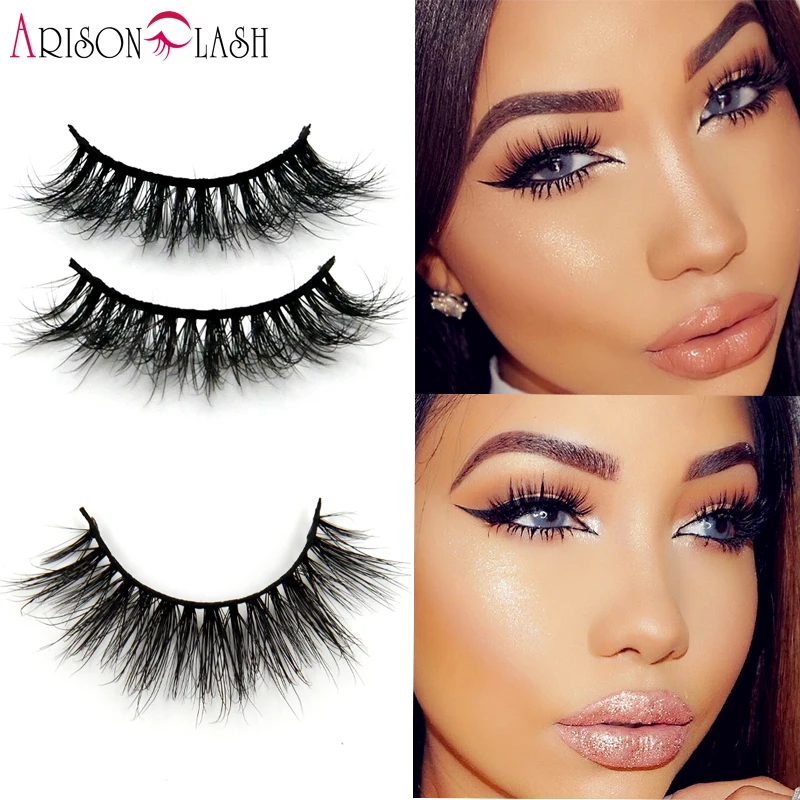 1/ps 3D Mink False Eyelashes 100 Real Mink fur Handmade Crossing Lashes Natural Long D006 Full