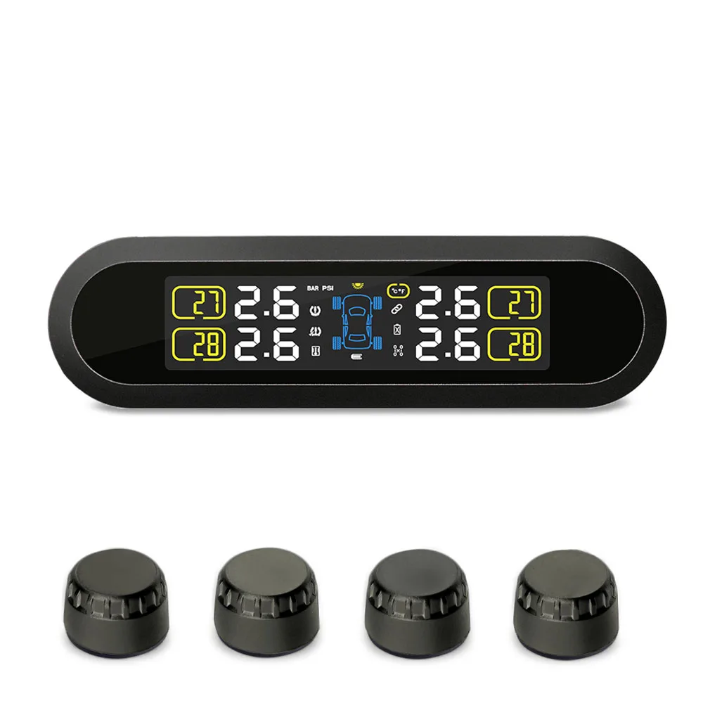 CAREUD Wireless TPMS Car Tire Pressure Monitoring System LCD Display