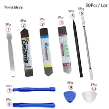 Металлический пластиковый Spudger набор лопастных полос для открывания бара набор инструментов для iPad iPhone Phone PC для разборки планшета набор инструментов 50 шт./партия