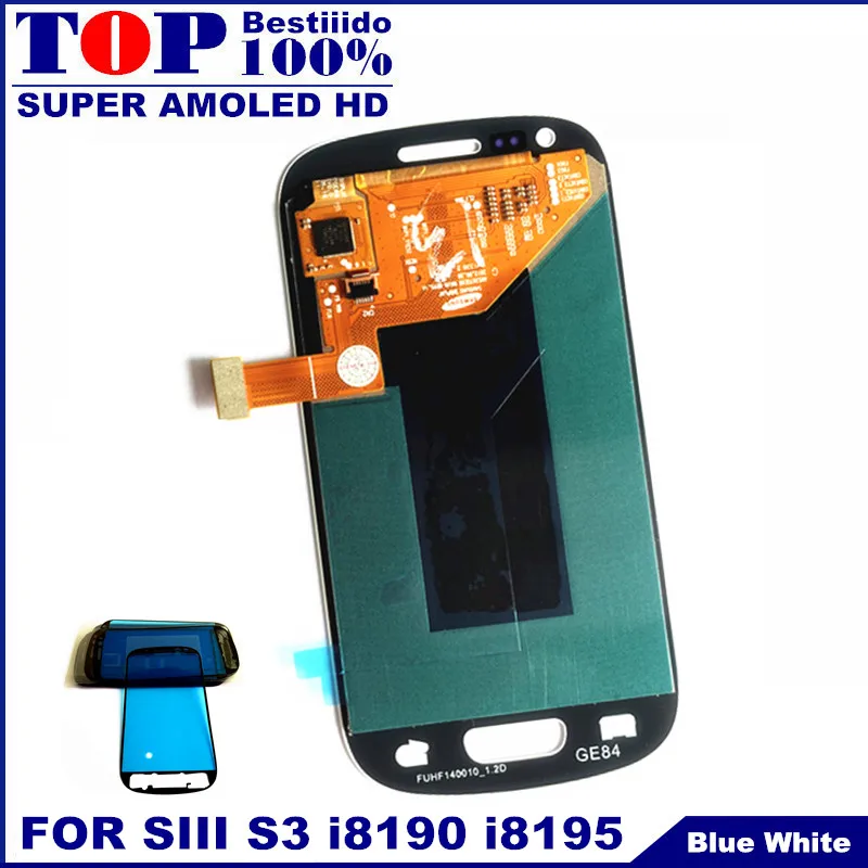 Полный дигитайзер AMOLED lcd s для samsung Galaxy SIII S3 Mini I8190 i8190N i8195 телефон ЖК-дисплей