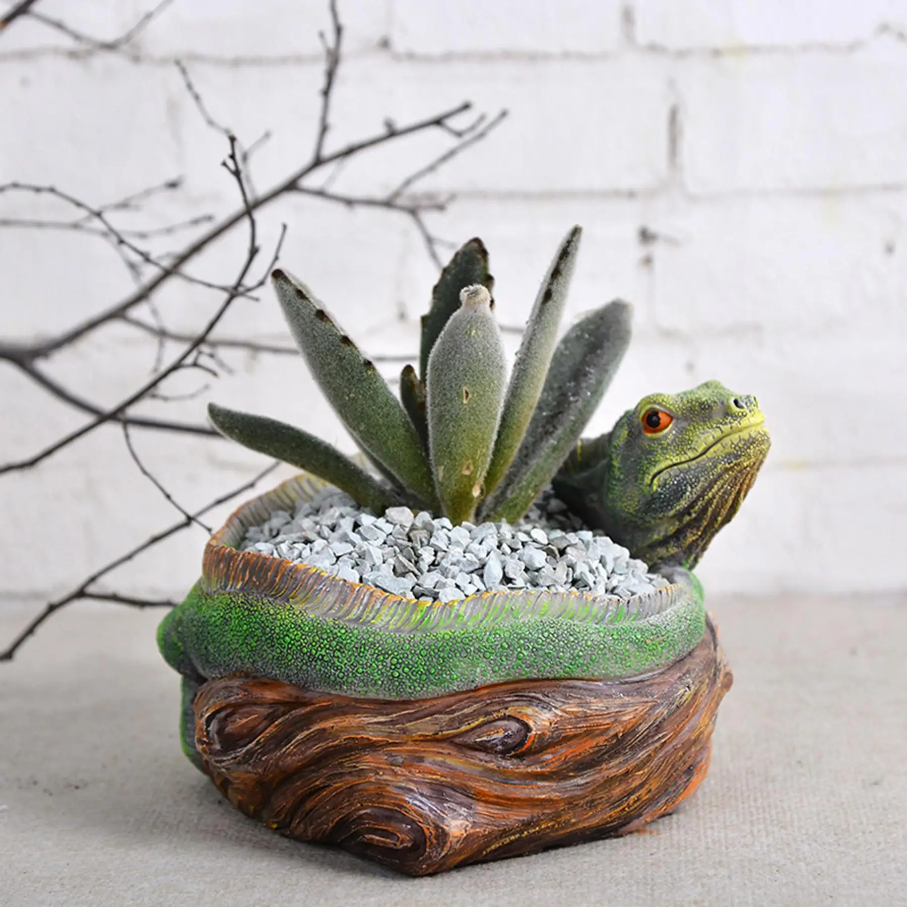 Resin lizard Cacti Succulent  Plant  Flower Planter Micro-landscape Potted Pots 