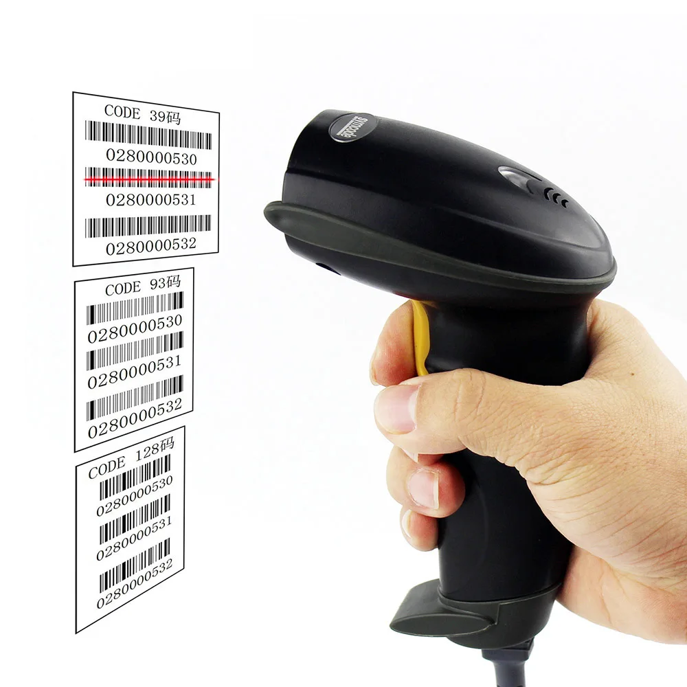 Ручной сканер штрих-кодов RZ 2809D USB проводной 1D штрих-кода для POS | Компьютеры и офис