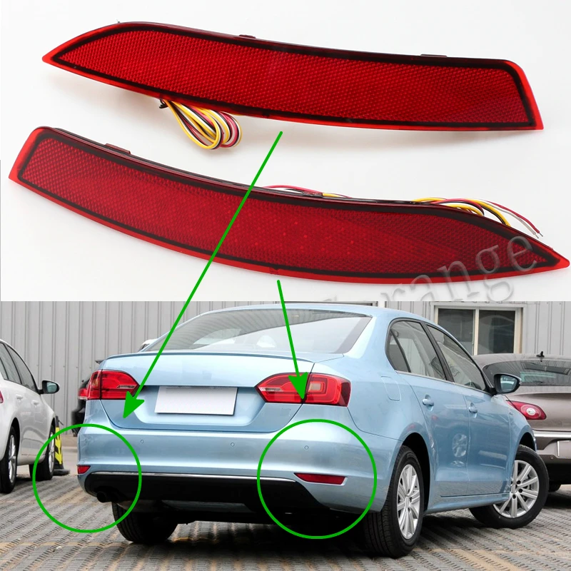 LED rear bumper reflector Lights for VW for Volkswagen Jetta 2011 2012